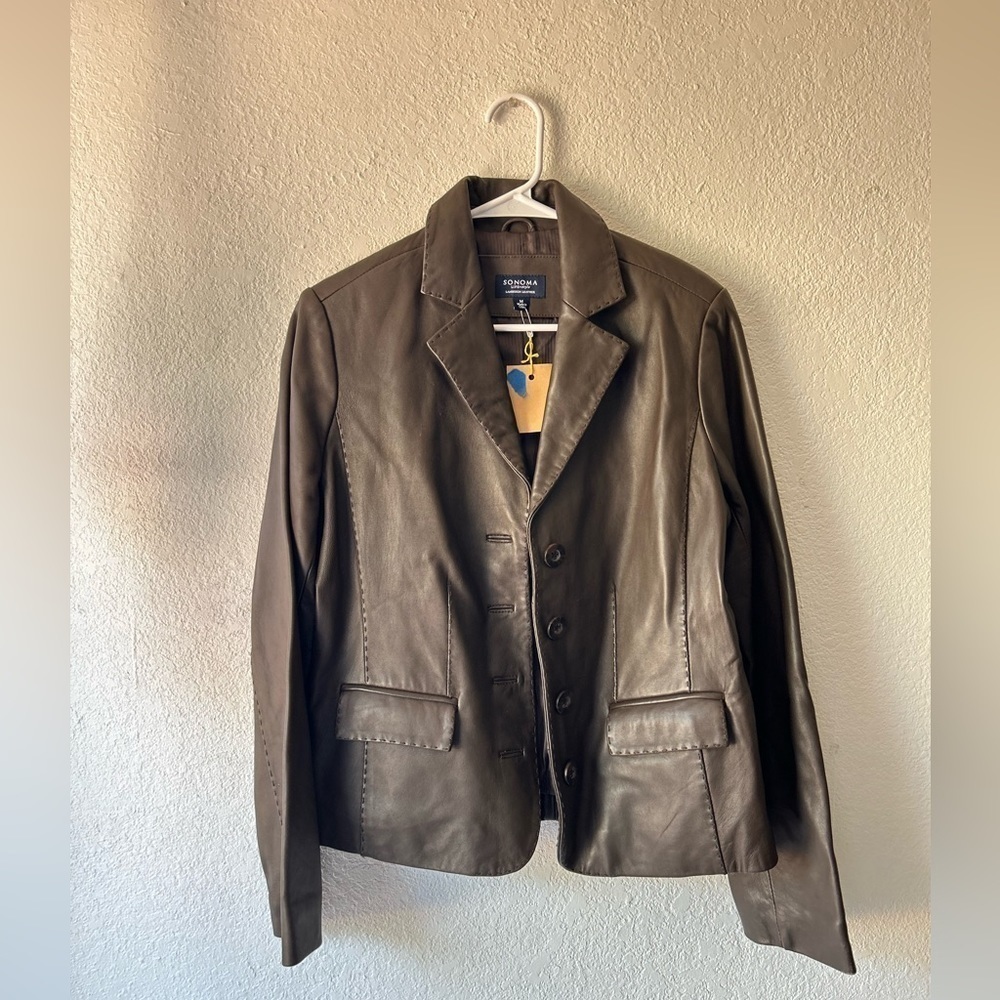 SONOMA chocolate Leather jacket